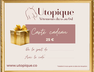 Ouvrir l&#39;image dans le diaporama, Carte cadeau Utopique 25€
